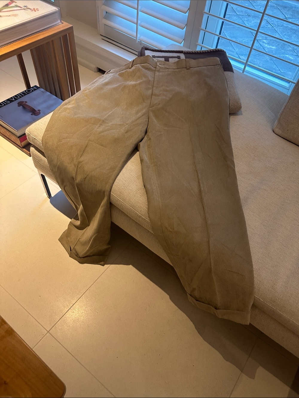 Men's Corduroy Pants — Tan Relaxed Fit